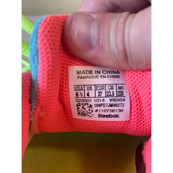 Reebok Sublite Duo Teal Pink Neon Flow Trainers Running V60454 Women's 6.5 EU 37 - Picture 8 of 16